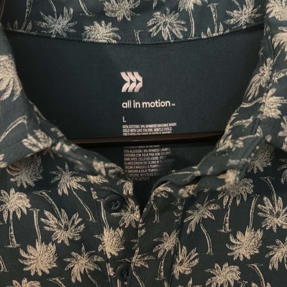 Men’s palm tree printed polo shirt image 3